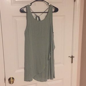 Mint summer dress with tie across back
